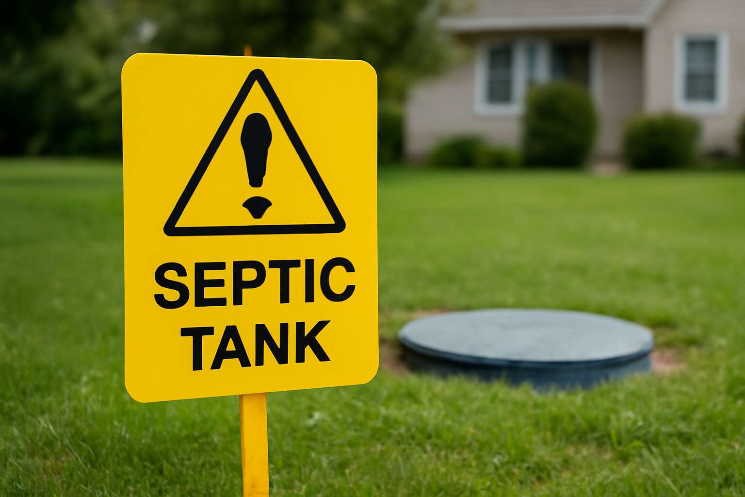 septic tank sign
