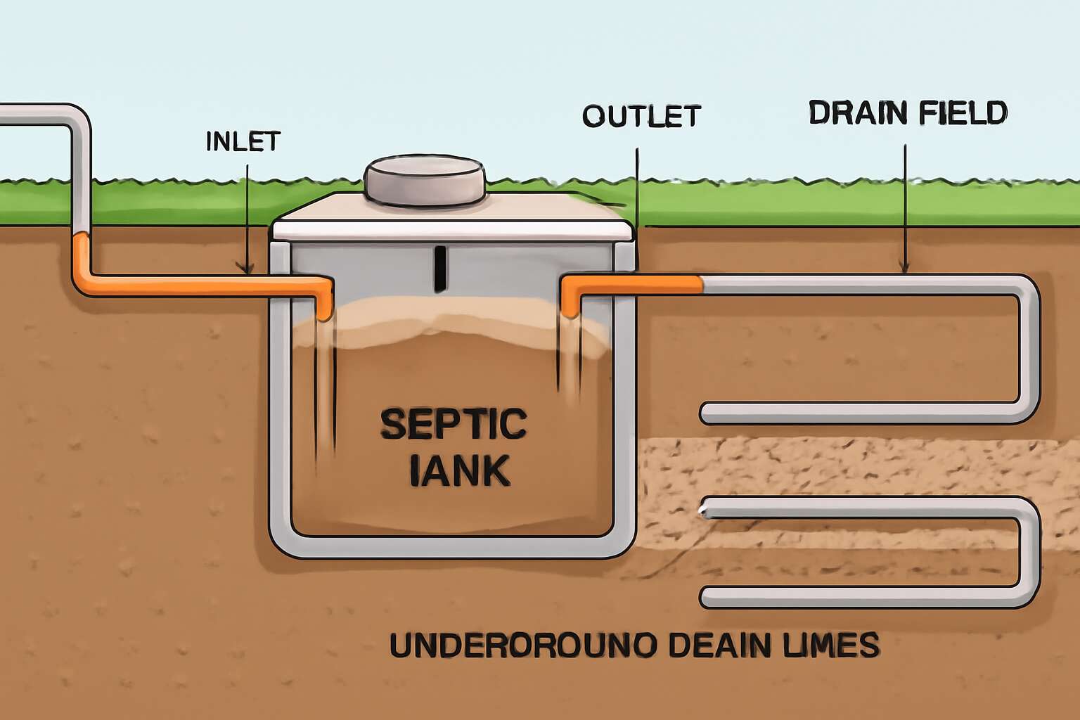 septic tank and drain field diagram