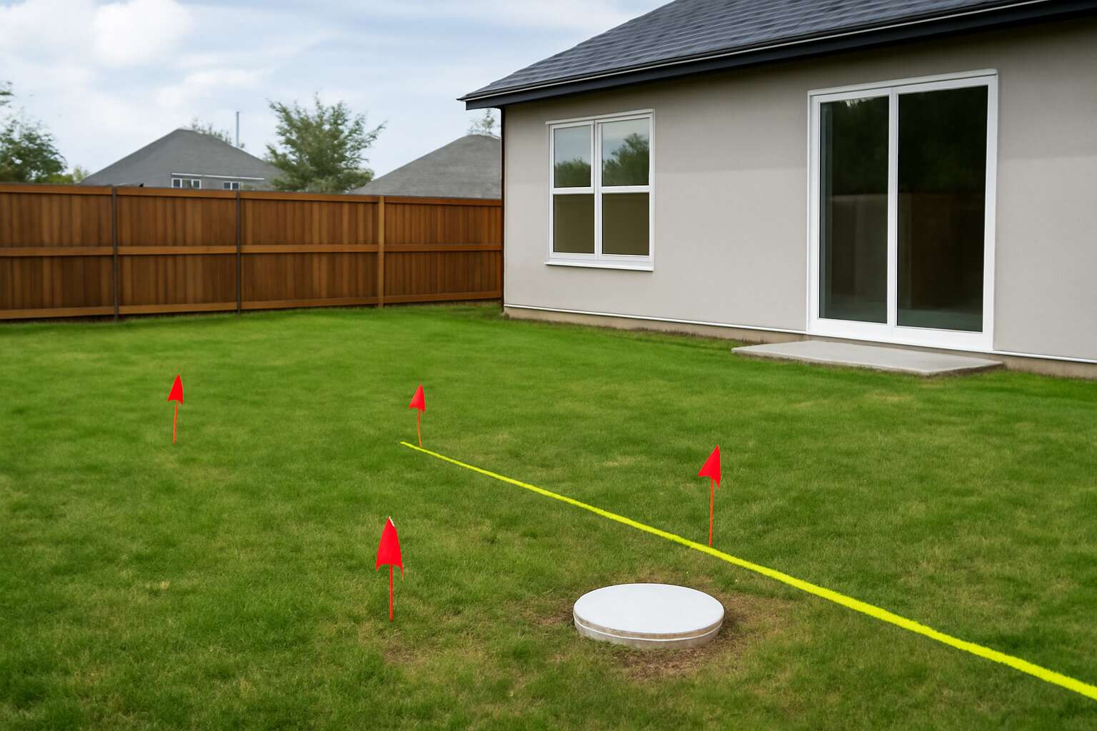 how far from septic tank can you build